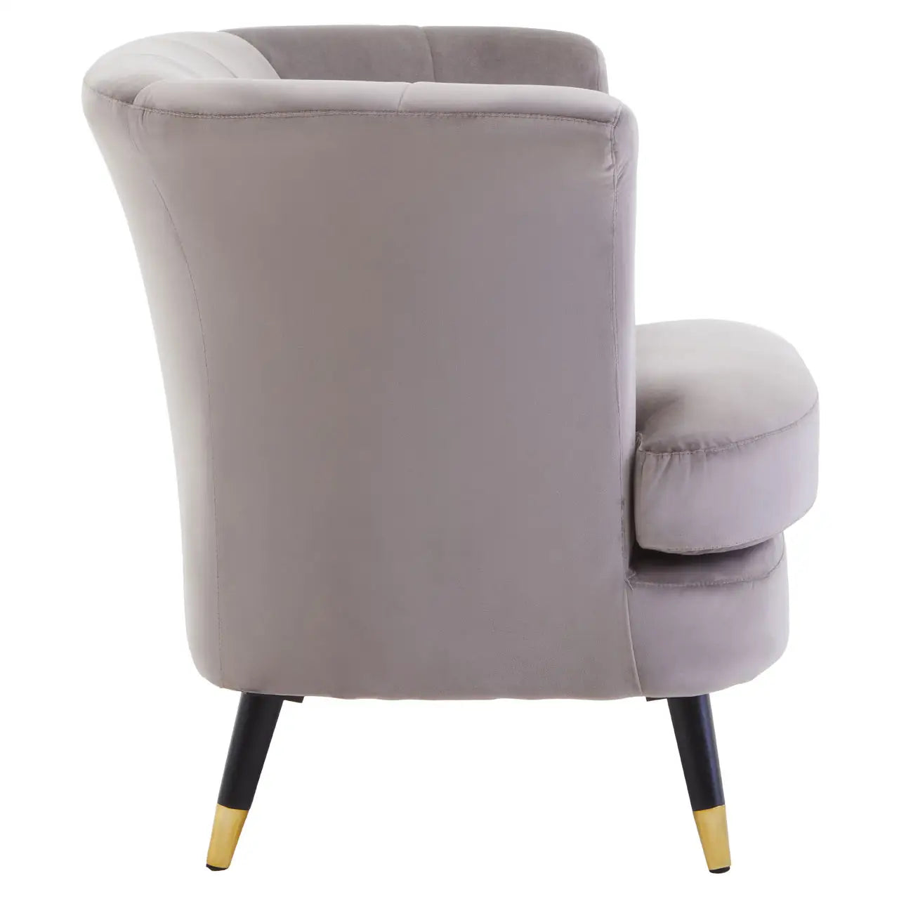 Loretta Velvet Curved Accent Chair