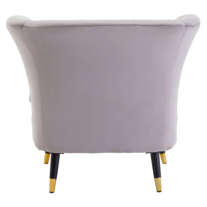 Loretta Velvet Curved Accent Chair