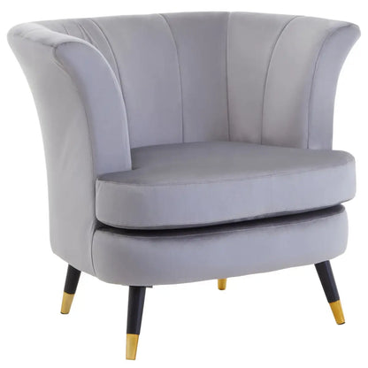 Loretta Velvet Curved Accent Chair