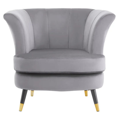 Loretta Velvet Curved Accent Chair