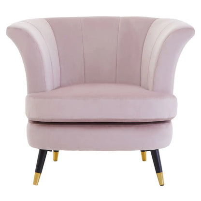 Loretta Velvet Curved Accent Chair