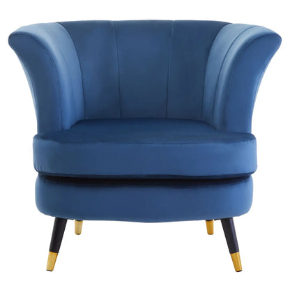 Loretta Velvet Curved Accent Chair