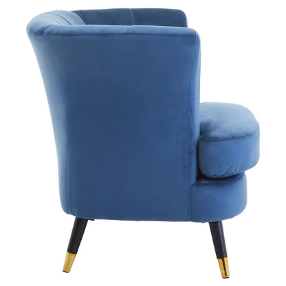 Loretta Velvet Curved Accent Chair