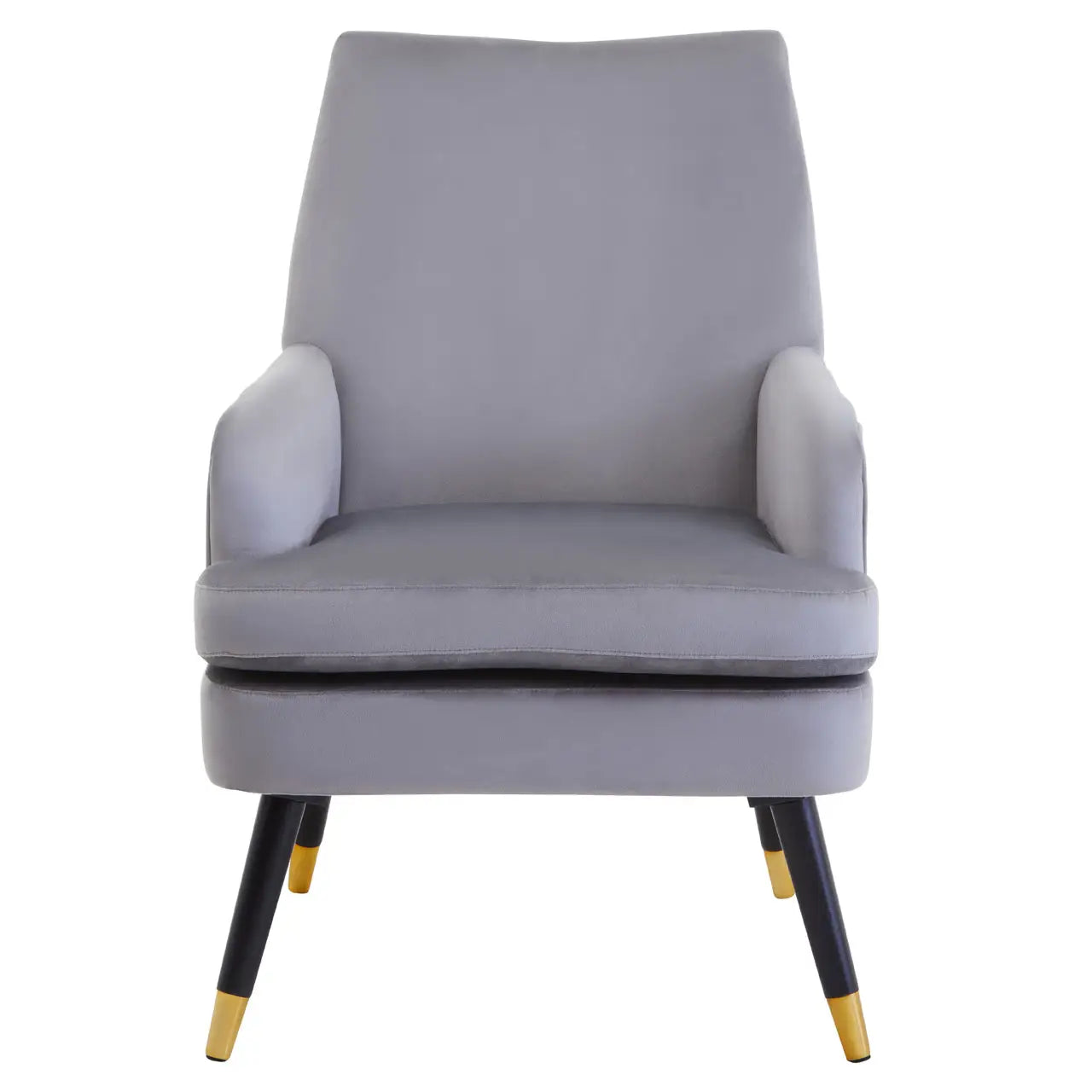 Loretta Velvet Accent Chair With Wooden legs