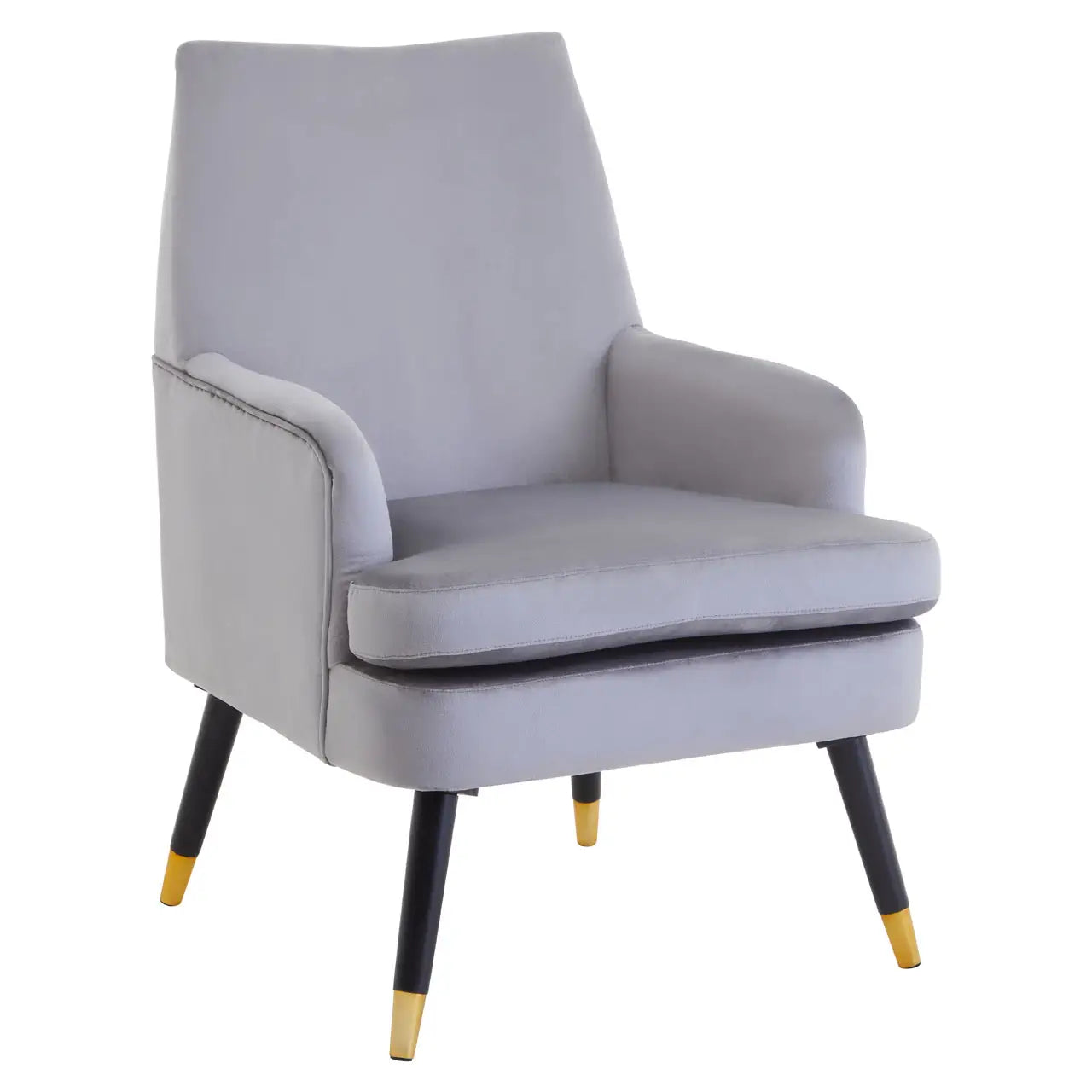 Loretta Velvet Accent Chair With Wooden legs