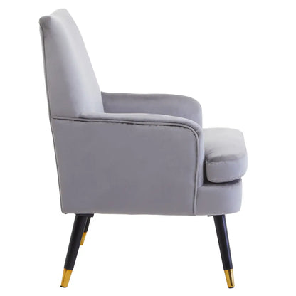 Loretta Velvet Accent Chair With Wooden legs