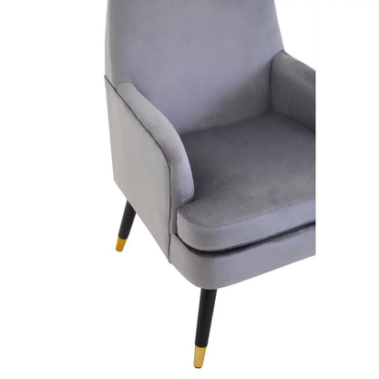 Loretta Velvet Accent Chair With Wooden legs