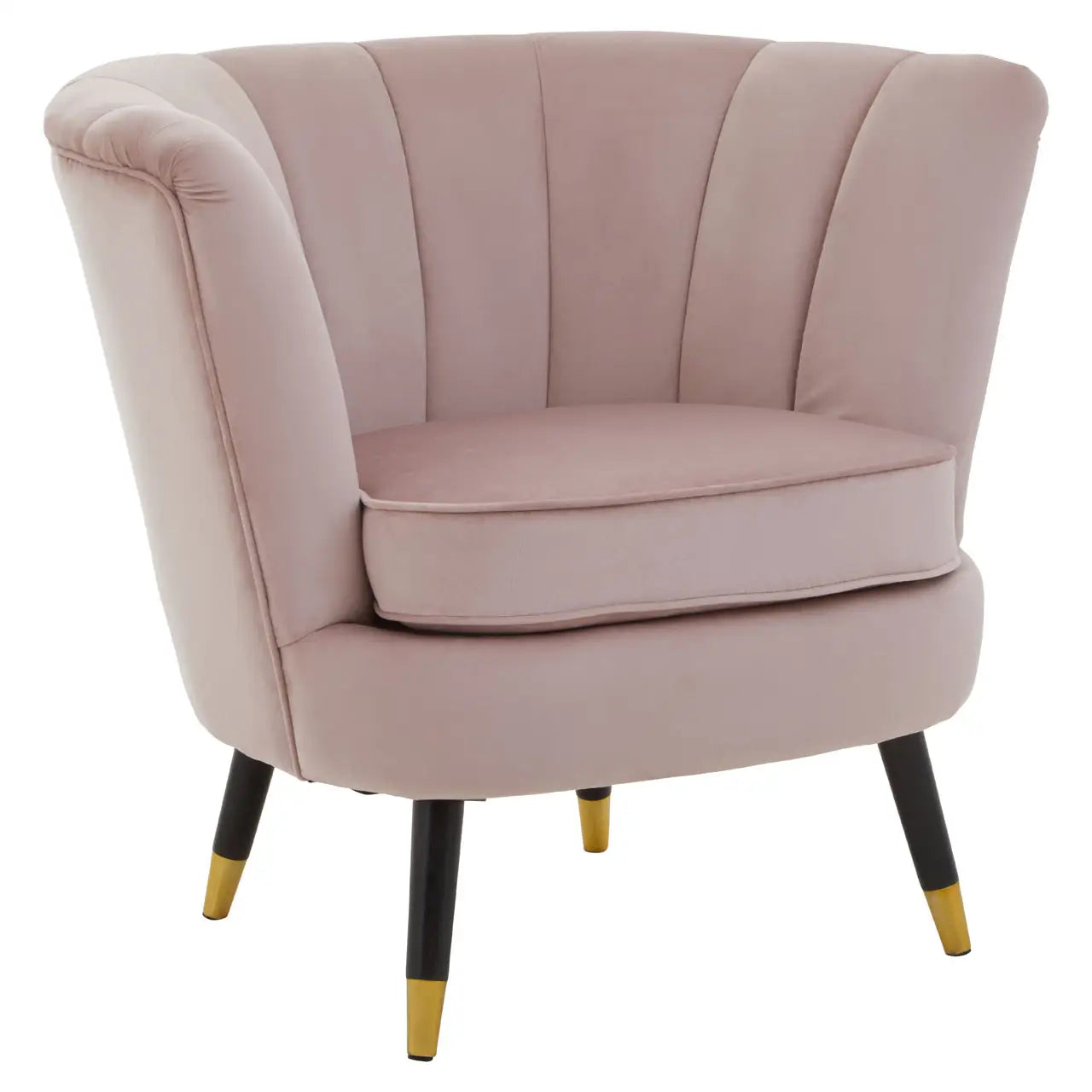 Loretta Velvet Shell Accent Chair