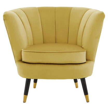 Loretta Velvet Shell Accent Chair
