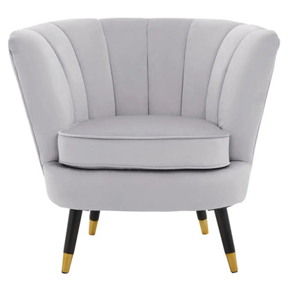 Loretta Velvet Shell Accent Chair