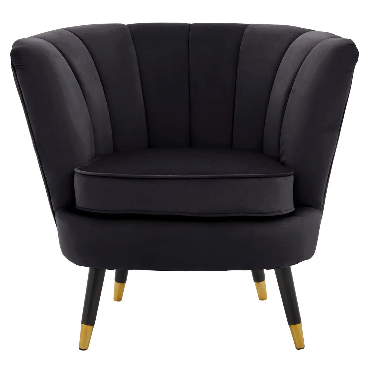Loretta Velvet Shell Accent Chair