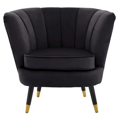 Loretta Velvet Shell Accent Chair