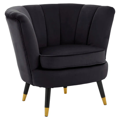 Loretta Velvet Shell Accent Chair