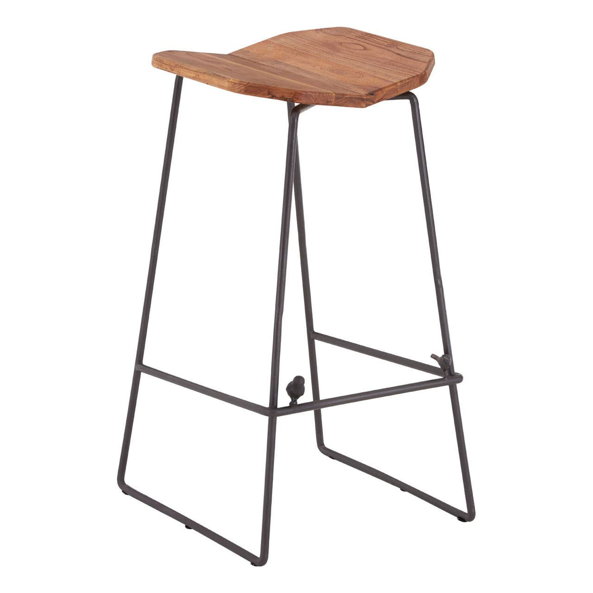 Belgravia Black Elm Wood Bar Stool