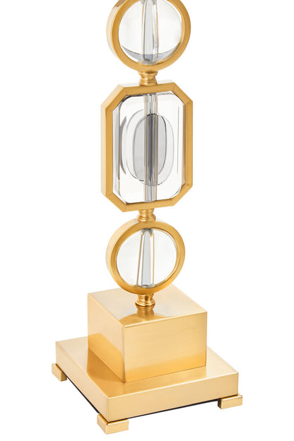 York Gold And Crystal Table Lamp
