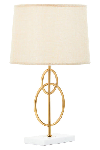 Bristol White And Gold Circles Table Lamp
