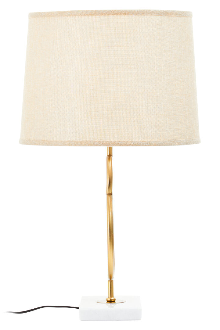 Bristol White And Gold Circles Table Lamp