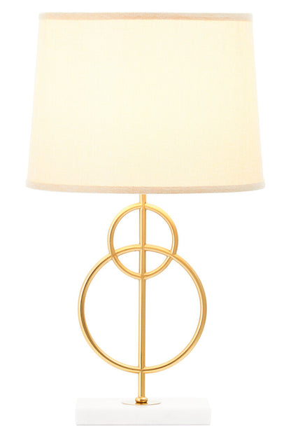Bristol White And Gold Circles Table Lamp