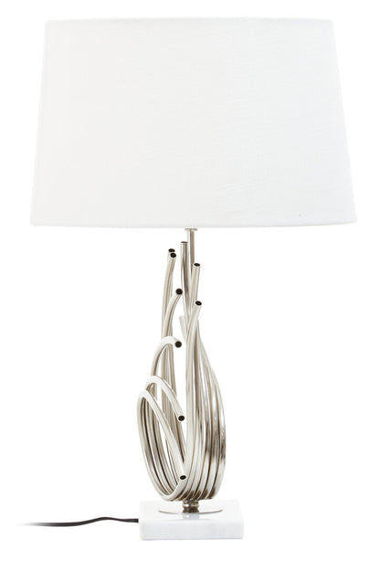 Bath Brushed Chrome Spoke Table Lamp