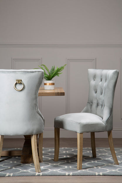 Vienna Townhouse Grey Buttoned Dining Chair