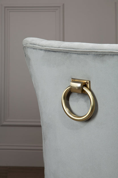 Vienna Townhouse Grey Buttoned Dining Chair