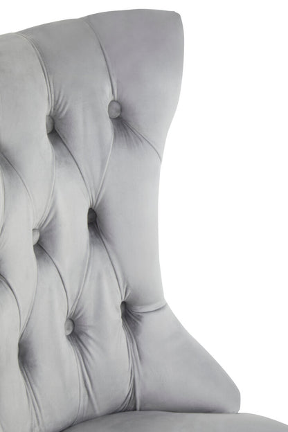 Vienna Townhouse Grey Buttoned Dining Chair