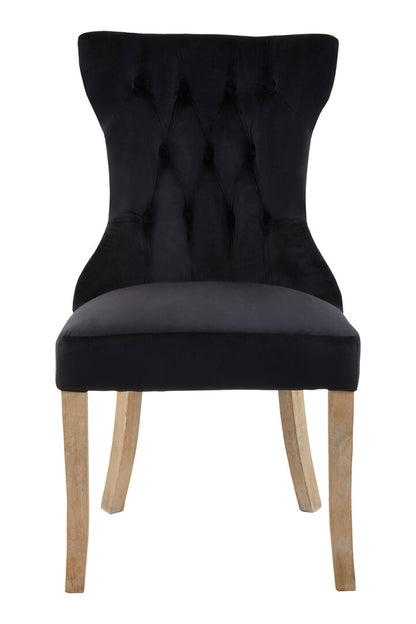 Vienna Townhouse Black Buttoned Dining Chair