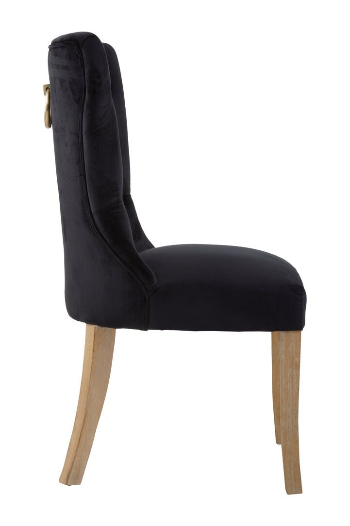 Vienna Townhouse Black Buttoned Dining Chair