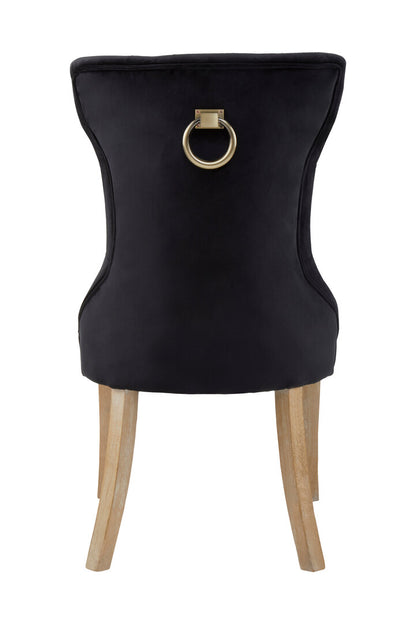 Vienna Townhouse Black Buttoned Dining Chair