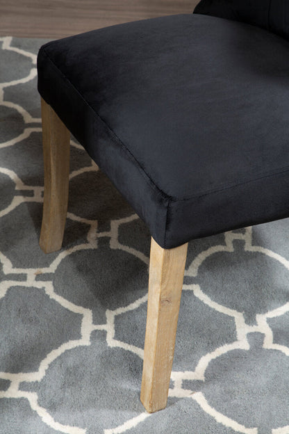 Vienna Townhouse Black Buttoned Dining Chair
