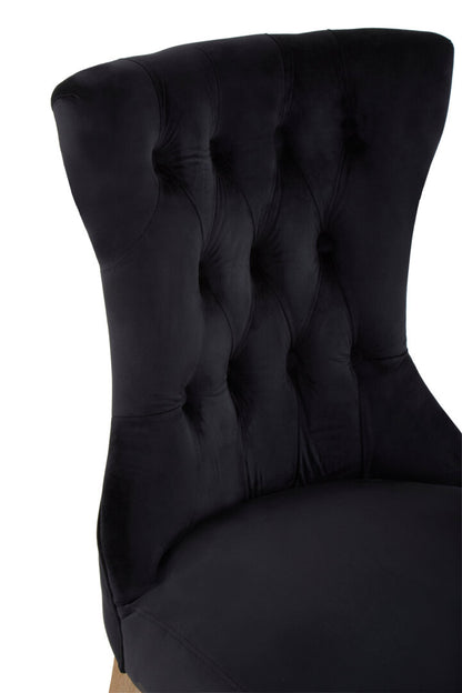 Vienna Townhouse Black Buttoned Dining Chair