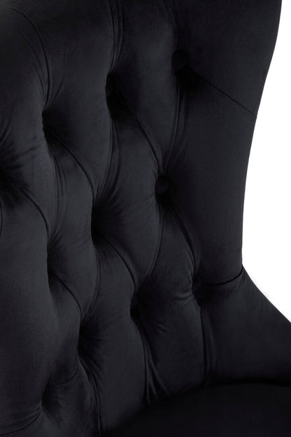 Vienna Townhouse Black Buttoned Dining Chair