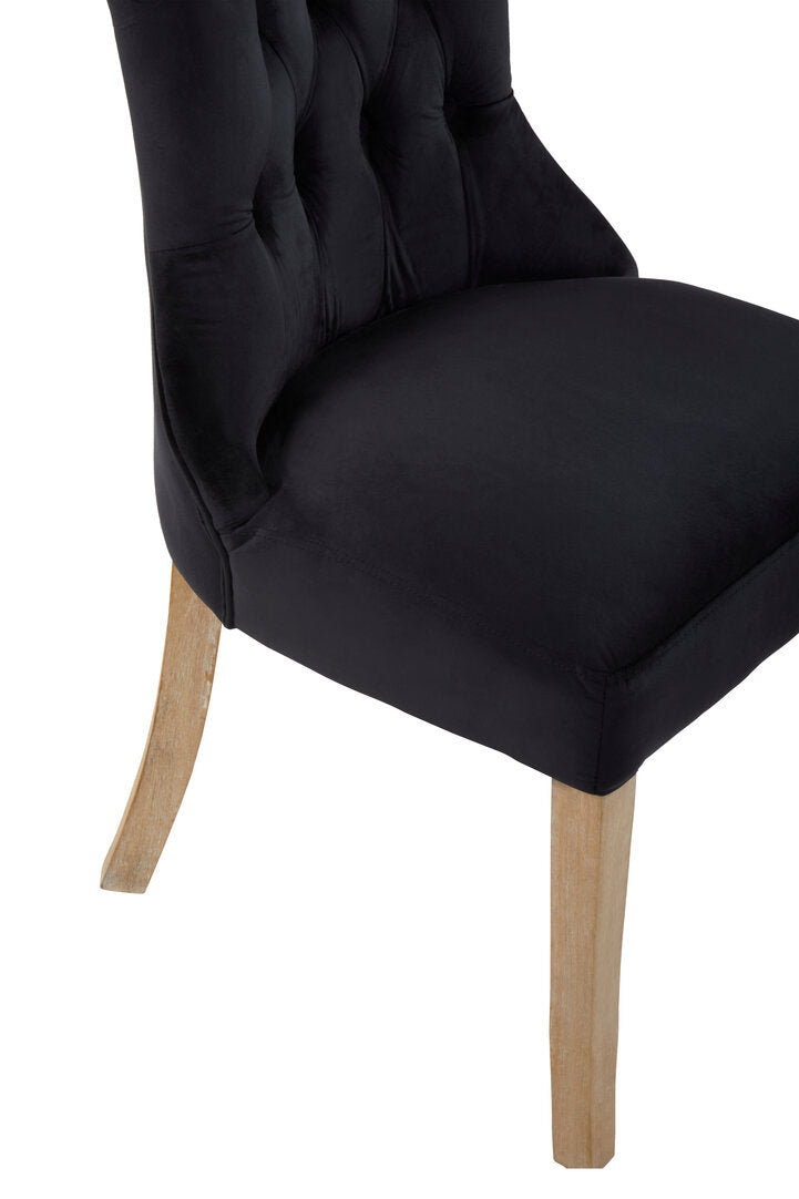 Vienna Townhouse Black Buttoned Dining Chair