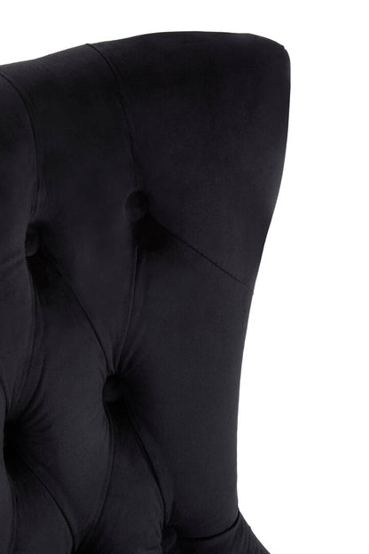 Vienna Townhouse Black Buttoned Dining Chair