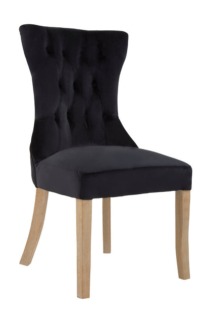 Vienna Townhouse Black Buttoned Dining Chair