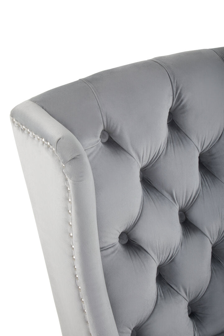 Vienna Townhouse Grey Velvet Dining Chair