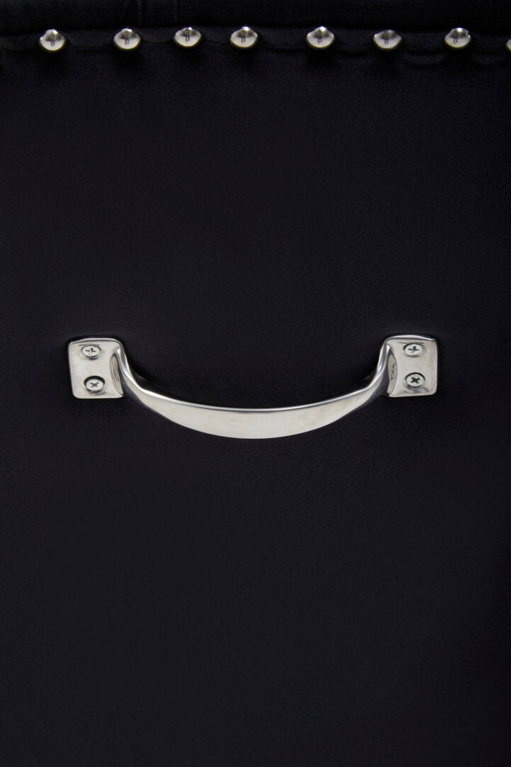 Vienna Townhouse Black Velvet Dining Chair with Dark Legs