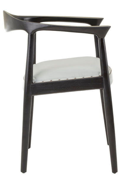 Seville Open Back Grey Leather Chair