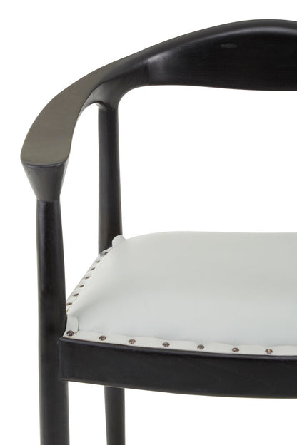 Seville Open Back Grey Leather Chair