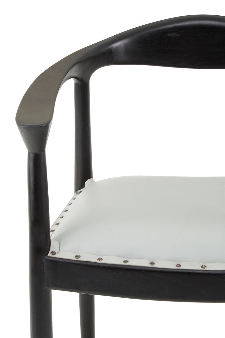 Seville Open Back Grey Leather Chair