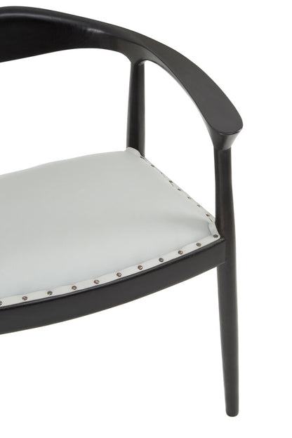 Seville Open Back Grey Leather Chair