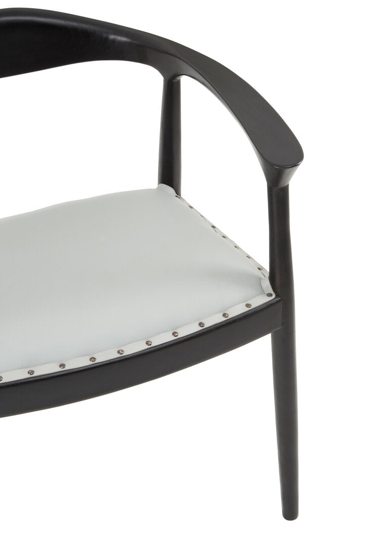 Seville Open Back Grey Leather Chair