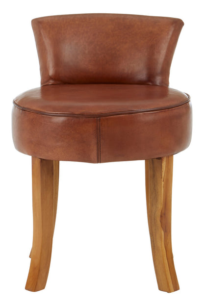 Seville Small Brown Leather Chair