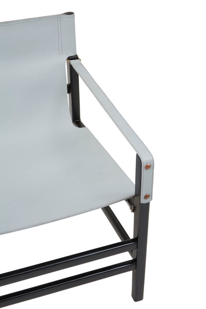 Seville Plain Grey Leather Chair