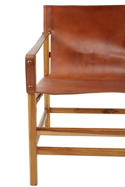Seville Brown Cow Leather Chair