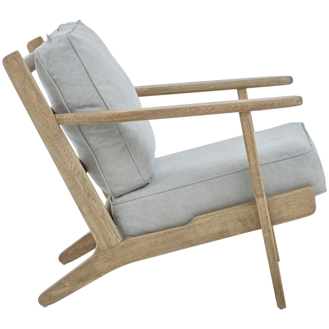 Laguna Grey Linen Oak Frame Armchair