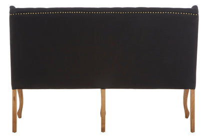 Aurora Black 2 Seat Bench Sofa