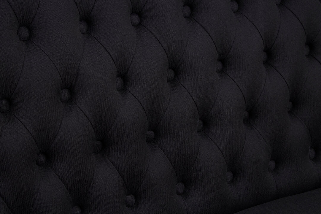 Aurora Black 2 Seat Bench Sofa