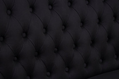 Aurora Black 2 Seat Bench Sofa