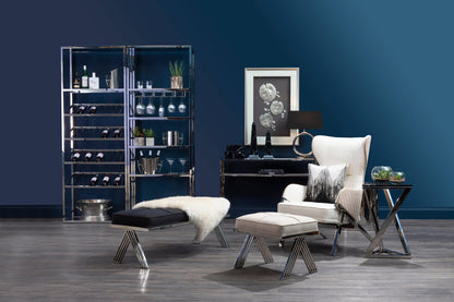 Richmond White Fabric Chair